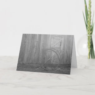 "Black & White Wagon Wheel" födelsedagskort Kort