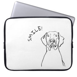 Black & White Weimaraner: Ditt meddelande här Laptop Fodral