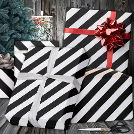 Black White Wide Rand Helgdag Presentpapper