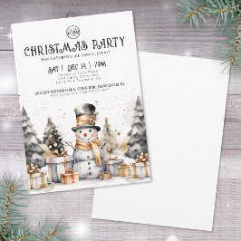 Black White Winter Business, jul Party Inbjudningar