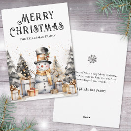 Black White Winter-Eleganten - jul Julkort
