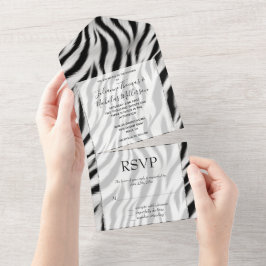Black White Zebra Animal Print Safari