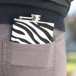 Black & White Zebra mönstrad Safari Wrapped Fickplunta