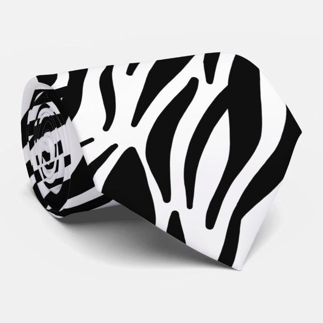 Black White Zebra ränder Elegant Mönster Coola Slips (Rullad)
