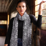 Black White Zebra ränder Mönster Sjal<br><div class="desc">Black White Zebra ränder Mönster Scarf</div>