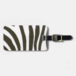 Black White Zebra ränder Personlig Luggage Tag Bagagebricka