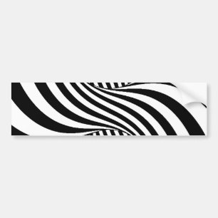 BLACK WHITE ZEBRA SWIRLS MÖNSTER OPTICAL ILLUSION BILDEKAL