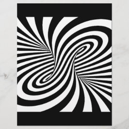 BLACK WHITE ZEBRA SWIRLS MÖNSTER OPTICAL ILLUSION REKLAMBLAD