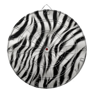 Black White Zebra tryck Animal Safari Darttavla