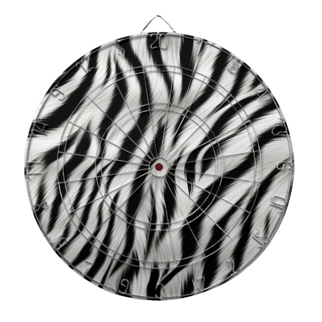Black White Zebra tryck Animal Safari Darttavla (Framsidan)
