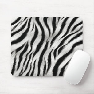 Black White Zebra tryck Animal Safari Musmatta