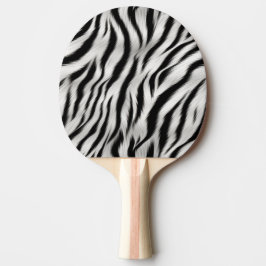 Black White Zebra tryck Animal Safari Pingisracket
