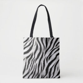Black White Zebra tryck Animal Safari Tygkasse