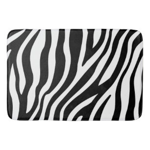 Black White Zebra tryck Badrumsmatta