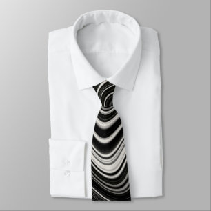 Black & White Zebra Vågigt Abstraction Slips