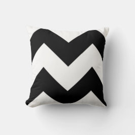 Black & White Zig Zag Pillow Kudde