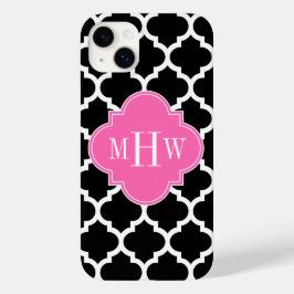 Black Wht Moroccan #5 Shock rosa #2 Namn Monogram
