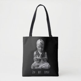 Black & Whte Buddha Tygkasse