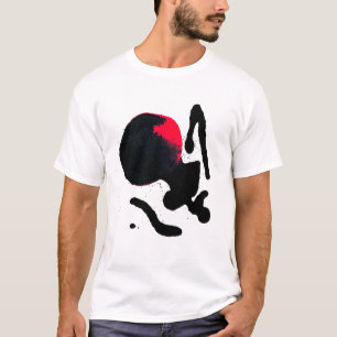 Black Widow Bläck Blot Abstrakt Art T Shirt