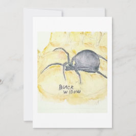 Black Widow Greeting Card Inbjudningar