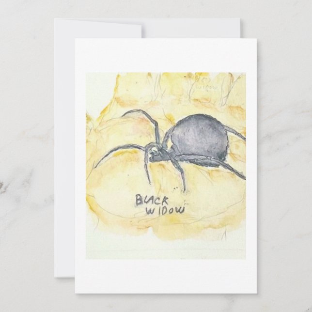 Black Widow Greeting Card Inbjudningar (Framsida)