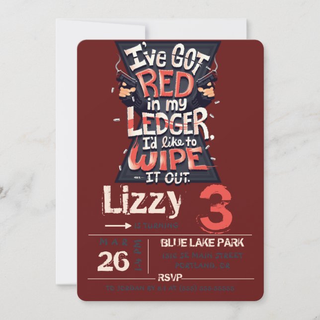 Black Widow invitation card  Inbjudningar (Framsida)