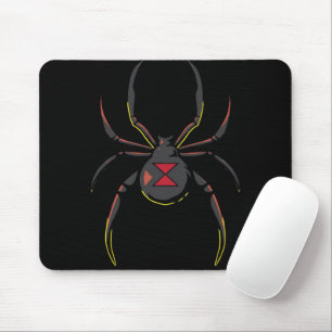Black Widow Spider Gift Spider Älskare Musmatta