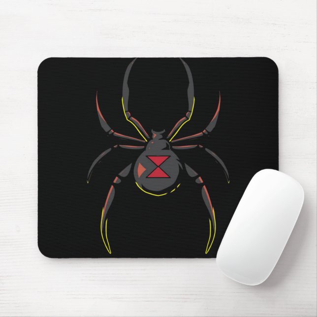 Black Widow Spider Gift | Spider Älskare Musmatta (Med mus)