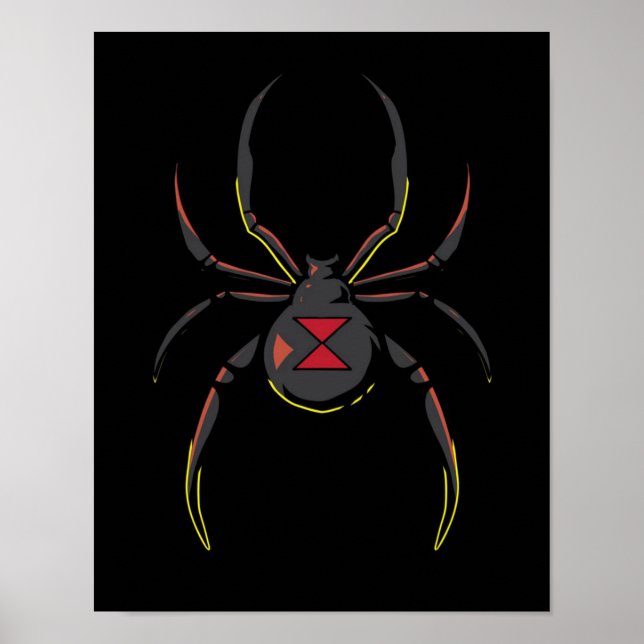 Black Widow Spider Gift | Spider Älskare Poster (Framsidan)