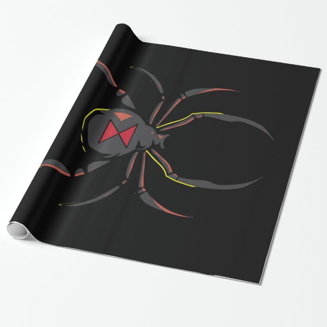 Black Widow Spider Gift | Spider Älskare Presentpapper (Utrullad)