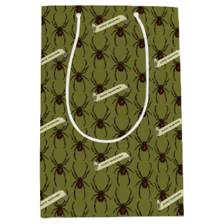 Black Widow Spider Halloween Pixel Art Pattern