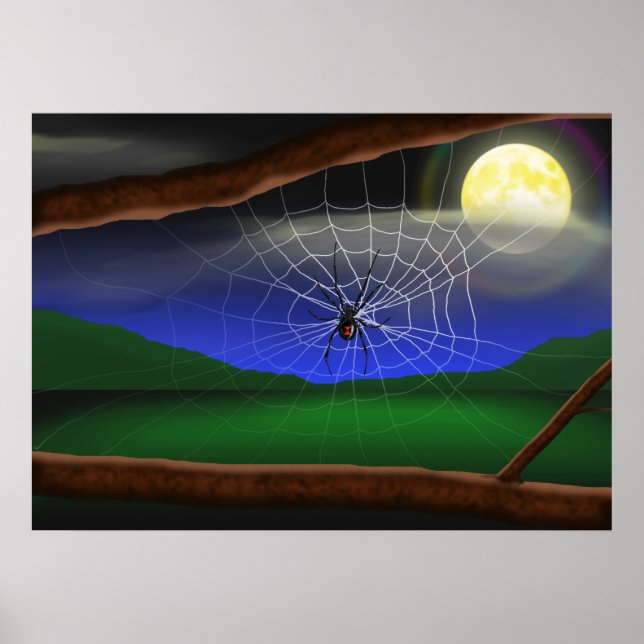 Black Widow Spider Halloween Poster (Framsidan)