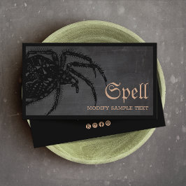 Black Widow Spider Halloween Visitkort