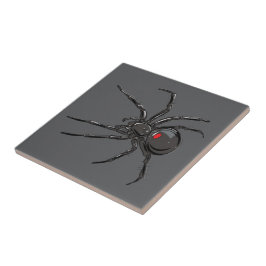 Black Widow Spider Original Teckning Art Kakelplatta