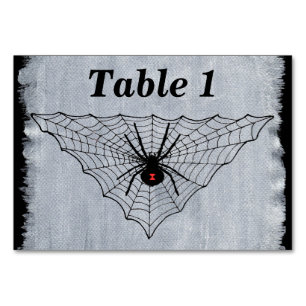 Black Widow Spider Red Marking in Black Webben Bordsnummer