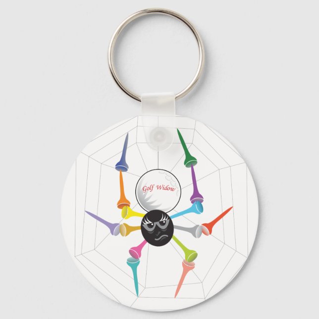 Black Widow Spider Tees, svart bläckstråle Nyckelring (Framsida)