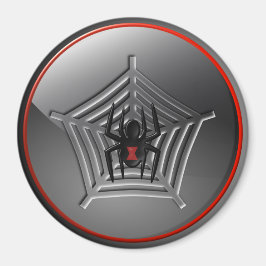 Black Widow Spindelnät Halloween Fridge Magnet