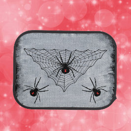 Black Widow Spindelnät Halloween Gothic Bilmatta