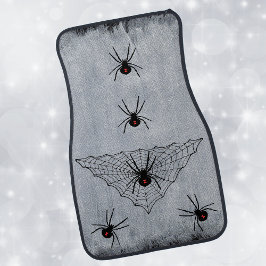Black Widow Spindelnät Halloween Gothic Bilmatta