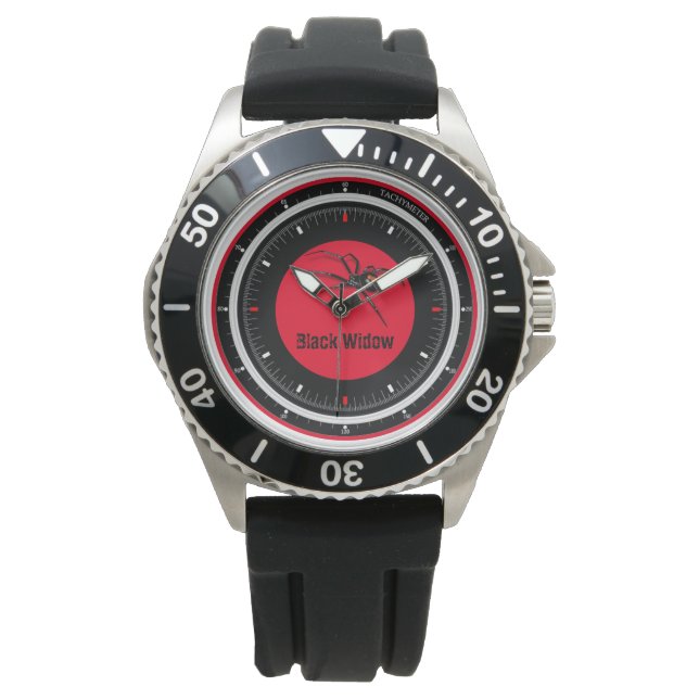 Black Widow | Vattentäthet | Idrott | Wrist Watch Armbandsur (Framsida)