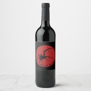Black Widow Vinflaska Etikett