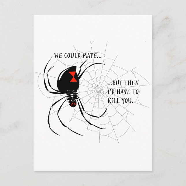 Black Widow Vykort (Framsida)