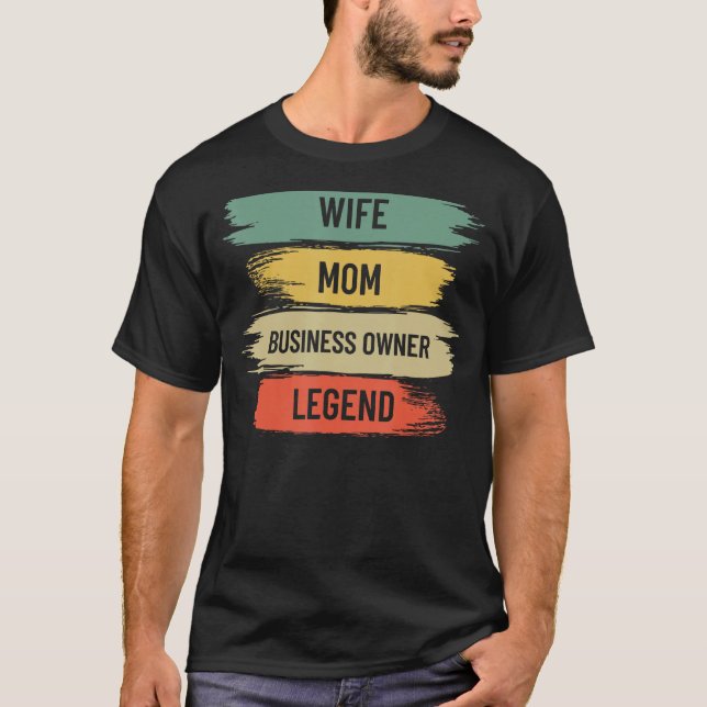 Black Wife Mom Business Owner CEO Entrepreneur Wom T Shirt (Framsida)