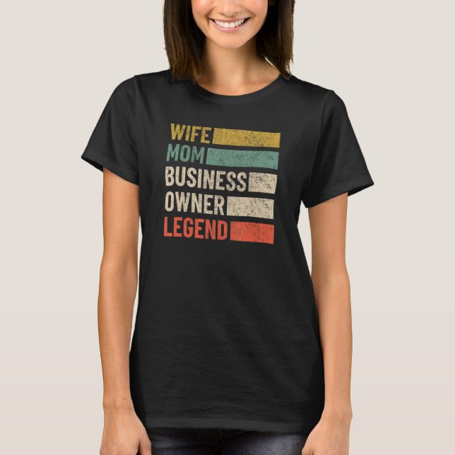 Black Wife Mom Business Owner CEO Entrepreneur Wom T Shirt (Framsida)