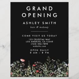 Black Wildblomme Meadow Reklamblad