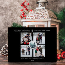 Black Winter Forest Blommigt Photo Collage