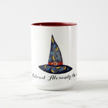 Black Witch Hat,Stars Halloween Mugg