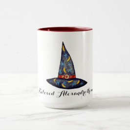 Black Witch Hat,Stars Halloween Mugg