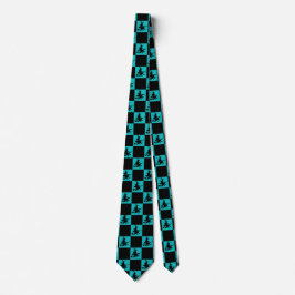 Black Witches Black & Teal Checkered Slips