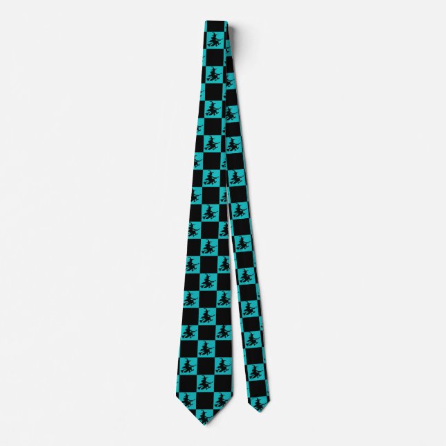 Black Witches Black & Teal Checkered Slips (Framsida)